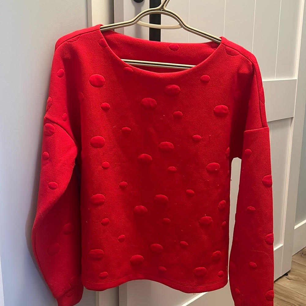 Oversized red sweater